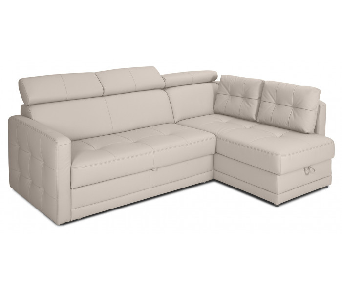 Gala Arlas sarokkanapé bézs bőrrel