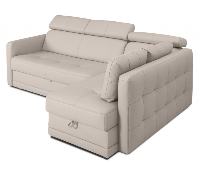 Gala Arlas sarokkanapé bézs bőrrel