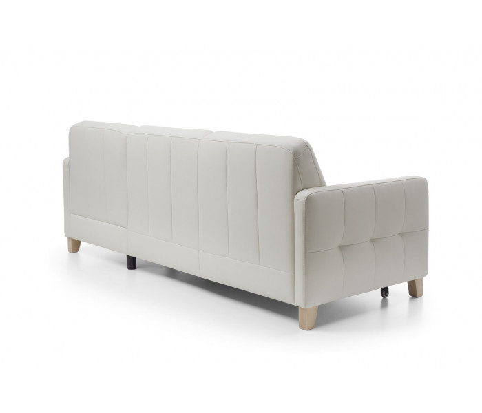 Gala Elio sarokkanapé fehér bőrrel