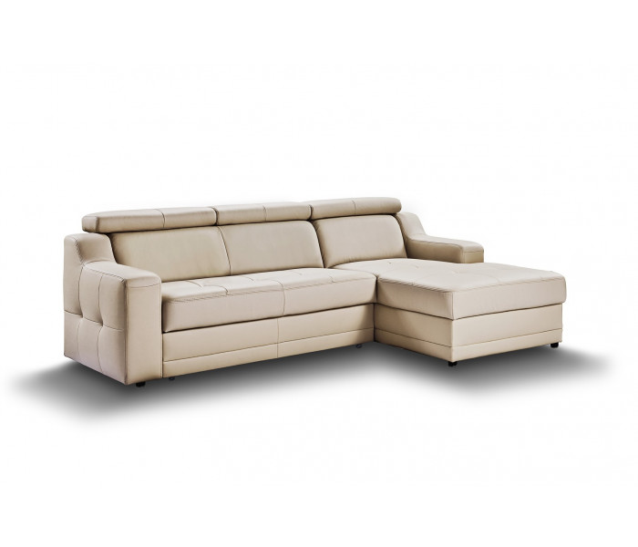 Gala Lotos sarokkanapé krém bőrrel