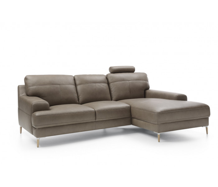 Gala Monday sarokkanapé barna bőrrel