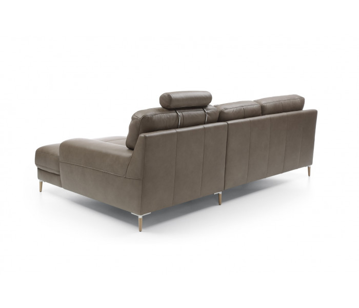 Gala Monday sarokkanapé barna bőrrel