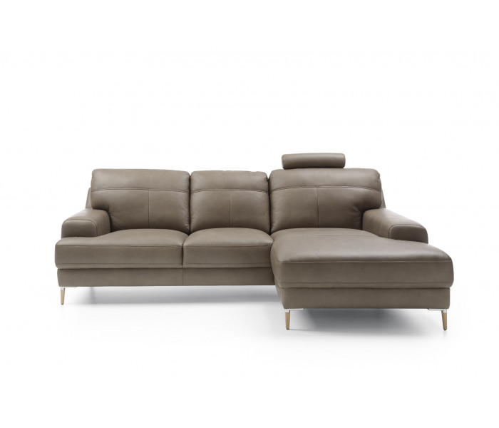 Gala Monday sarokkanapé barna bőrrel