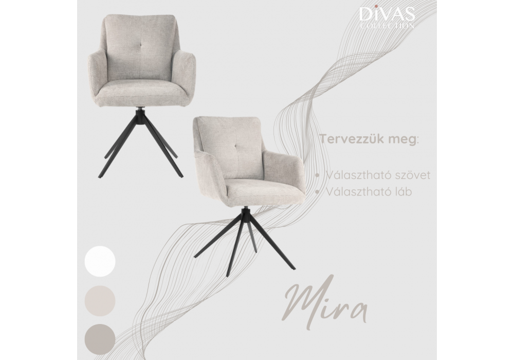 Mira Swivel  étkezőszék - bútorok - Divas lakberendezés