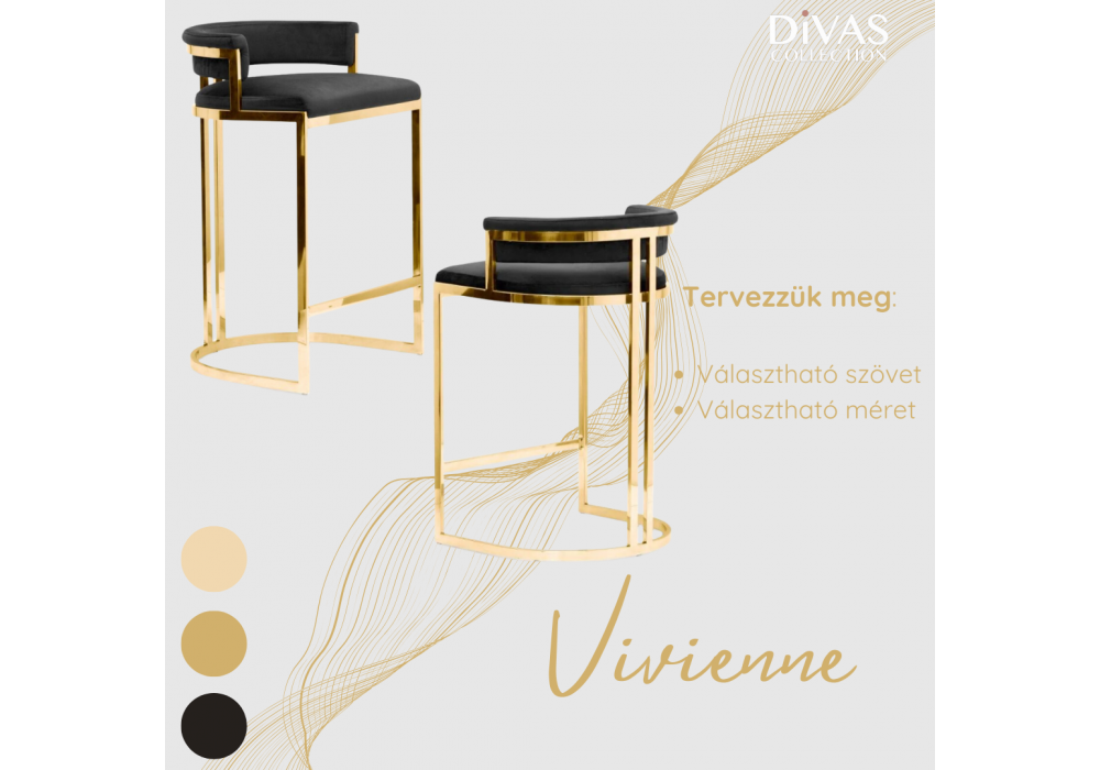 Vivienne bárszék - étkezőszék - bútorok - Divas lakberendezés