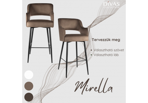 Mirella bárszék -  étkezőszék - bútorok - Divas lakberendezés