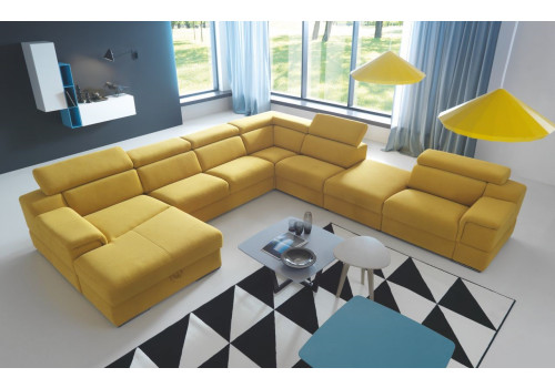 Gala Luciano moduláris kanapé sárga Aquaclean szövettel