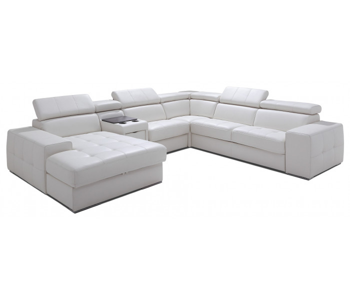 Gala Girro moduláris kanapé fehér bőrrel