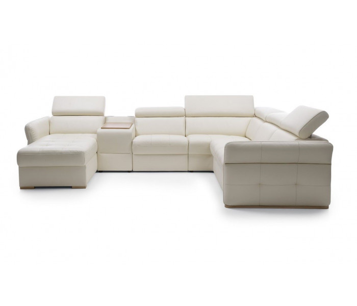 Gala Massimo moduláris kanapé fehér bőrrel