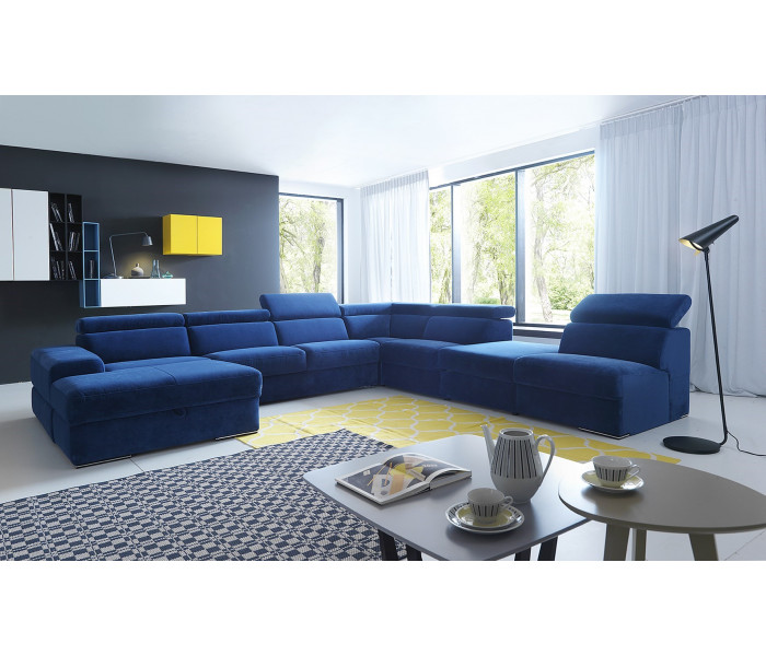 Gala Plaza moduláris kanapé  kék Aquaclean szövettel