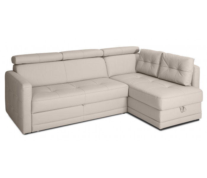 Gala Arlas sarokkanapé bézs bőrrel