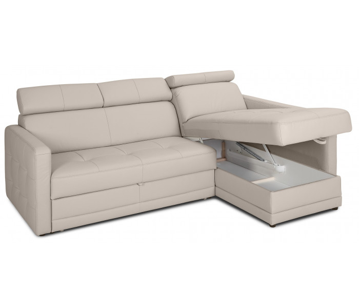 Gala Arlas sarokkanapé bézs bőrrel