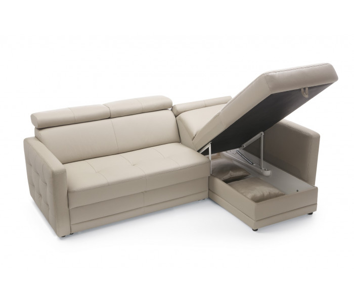 Gala Arlas sarokkanapé bézs bőrrel