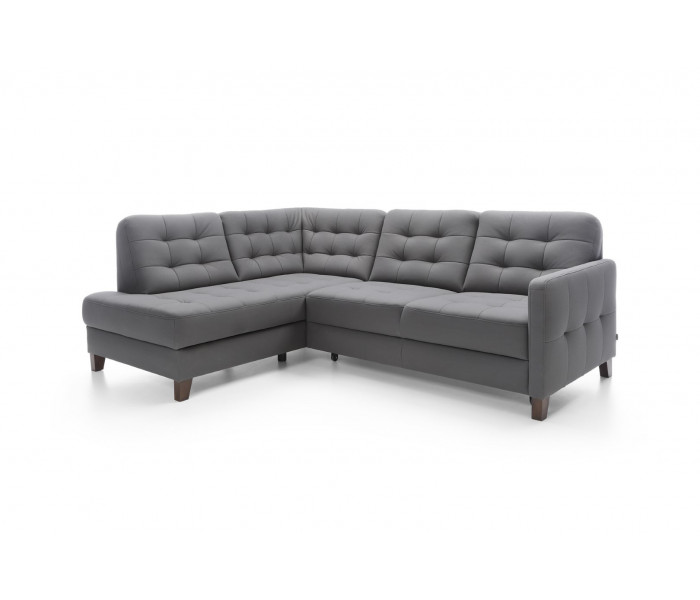 Gala Elio sarokkanapé szürke bőrrel