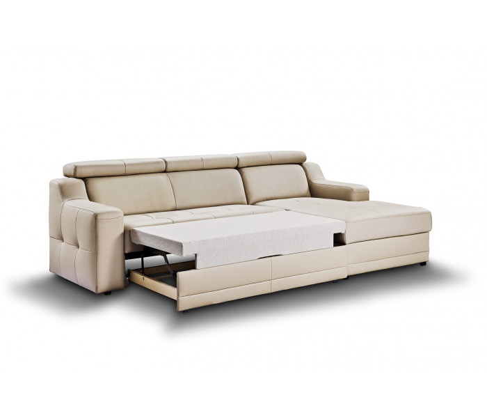 Gala Lotos sarokkanapé krém bőrrel