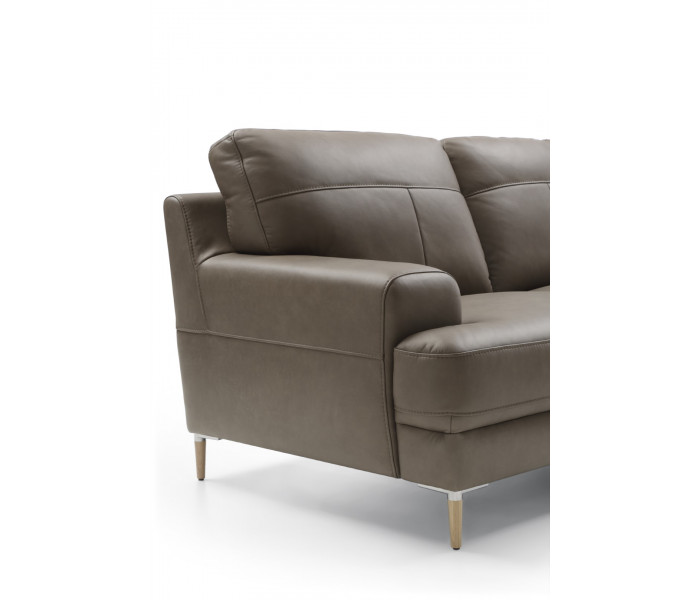 Gala Monday sarokkanapé barna bőrrel